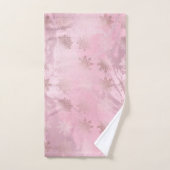 Elegantes rosa Rosengold-Schneeflockenmuster Handtuch (Handtuch)