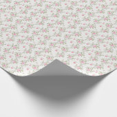 Elegantes rosa Roses-Blume-Muster Geschenkpapier (Ecke)