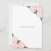 Elegantes rosa Roses Foto in der Erinnerung Einladung (Rückseite)