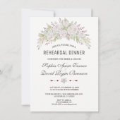 Elegantes rosa Roses Navy Probe Dinner Einladung (Vorderseite)