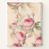 Elegantes rosa Roses Poetry Notebook Notizblock (Rückseite)