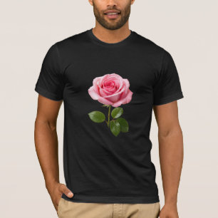 Elegantes rosa-rotes Rosen Botanik-Blumen T-Shirt