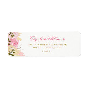 Elegantes rosa Rücksiegel-Etikett