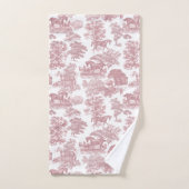 Elegantes Rosa Rustikales Pferdeschild Badhandtuch Set (Handtuch)