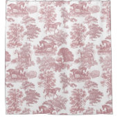 Elegantes Rosa Rustikales Pferdeschild Duschvorhang (Vorderseite)