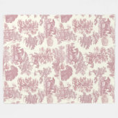 Elegantes Rosa Rustikales Pferdeschild Fleecedecke (Vorderseite (Horizontal))