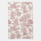 Elegantes Rosa Rustikales Pferdeschild Geschirrtuch (Vertikal)