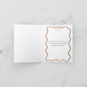 Elegantes rosa Satinkleid Brautjungfer Vorschlag Karte (Innenseite)