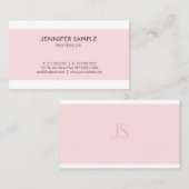 Elegantes rosa sauberes grafisches Design Modernes Visitenkarte (Vorne/Hinten)