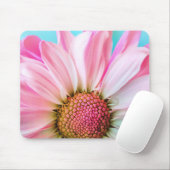 Elegantes rosa schickes Gänseblümchen Mousepad (Mit Mouse)