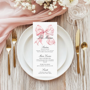 Elegantes rosa Schleifen-Duschmenü