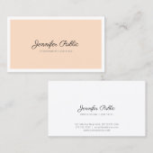 Elegantes Rosa Schlicht sauber Modernes Beruflich Visitenkarte (Vorne/Hinten)