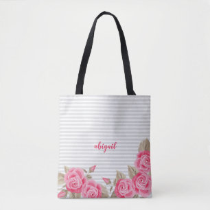Elegantes rosa, schön und Rose gestreiftes Muster Tasche