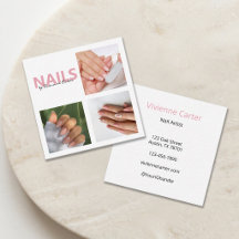 Elegantes Rosa-Schrift 3 Foto Nagelstudio