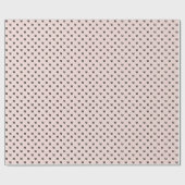 Elegantes Rosa-Schwarz-Monogramm Geschenkpapier (Flach)