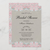 Elegantes rosa Scrolls Brautparty (Vorne/Hinten)