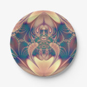 Elegantes rosa Seidendesign Pappteller (Vorderseite)