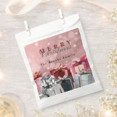 Elegantes Rosa Silber Wrapped Geschenkboxen Weihna Geschenktütchen (Ausgeschnitten)