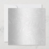 Elegantes Rosa & Silver Masquerade 21. Einladung (Rückseite)