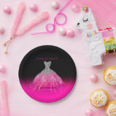 Elegantes Rosa | Silver Spanish Gown Quinceañera Pappteller (Party)