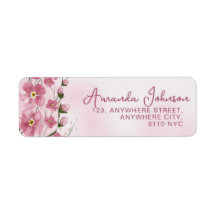 Elegantes rosa Skript Botanische Wasserfarbe