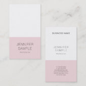 Elegantes rosa Sleek Design Trendy Moderne Schlich Visitenkarte (Vorne/Hinten)