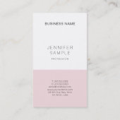 Elegantes rosa Sleek Design Trendy Moderne Schlich Visitenkarte (Rückseite)