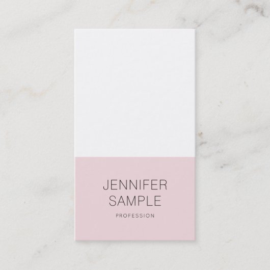 Elegantes rosa Sleek Design Trendy Moderne Schlich Visitenkarte (Vorderseite)