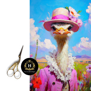 Elegantes Rosa-Strauß-Art Whimsical Frühling Seidenpapier