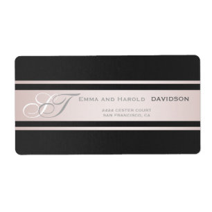 Elegantes rosa Streifen Schwarze Textur Custom Mon