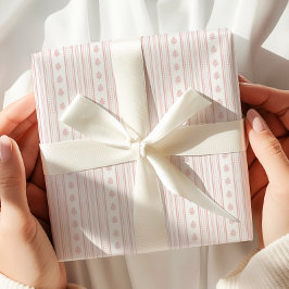 Elegantes rosa Streifenmuster Geschenkpapier