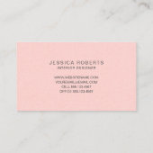 Elegantes rosa Streifenmuster Visitenkarte (Rückseite)