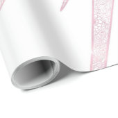 Elegantes rosa Sun Moon Doodle Mandala Weißes Desi Geschenkpapier (Rolleneckpunkt)