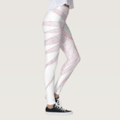 Elegantes rosa Sun Moon Doodle Mandala Weißes Desi Leggings (Rechts)