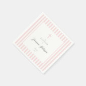 Elegantes rosa Taufpapier Napkin Serviette (Ecke)