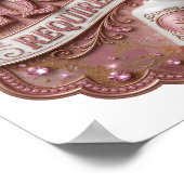 Elegantes Rosa TEQUILA ERFORDERLICH Poster (Ecke)
