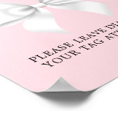 Elegantes rosa Tiffany Babydusche Windelwanne Poster (Ecke)