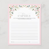 Elegantes Rosa Time Kapsel Blumenduschenspiel (Vorderseite)