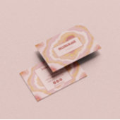 Elegantes rosa Tor mit Gold Glitzer - Modernes Visitenkarte