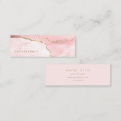 Elegantes Rosa Tor mit Imitate Gold Mini Visitenkarte (Vorne/Hinten)