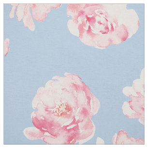 Elegantes rosa und blaues, florales Muster Stoff