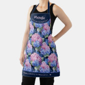 Elegantes rosa und blaues Hydrangea-Muster Schürze (InSitu)