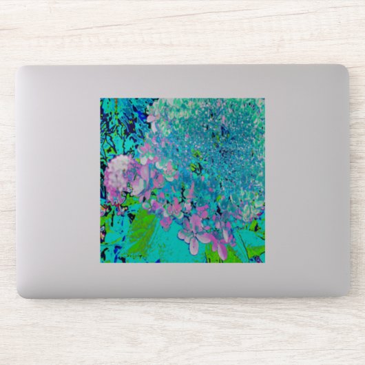 Elegantes rosa und blaues Limelight Hydrangea Aufkleber (Computer)