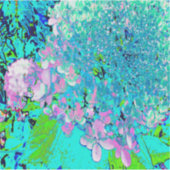 Elegantes rosa und blaues Limelight Hydrangea Aufkleber (Vorderseite)