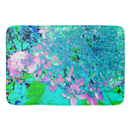 Elegantes rosa und blaues Limelight Hydrangea Badematte