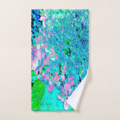 Elegantes rosa und blaues Limelight Hydrangea Badhandtuch Set (Handtuch)