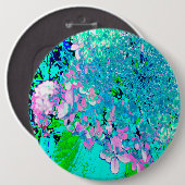 Elegantes rosa und blaues Limelight Hydrangea Button (Vorne & Hinten)