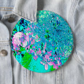 Elegantes rosa und blaues Limelight Hydrangea Button (Beispiel)