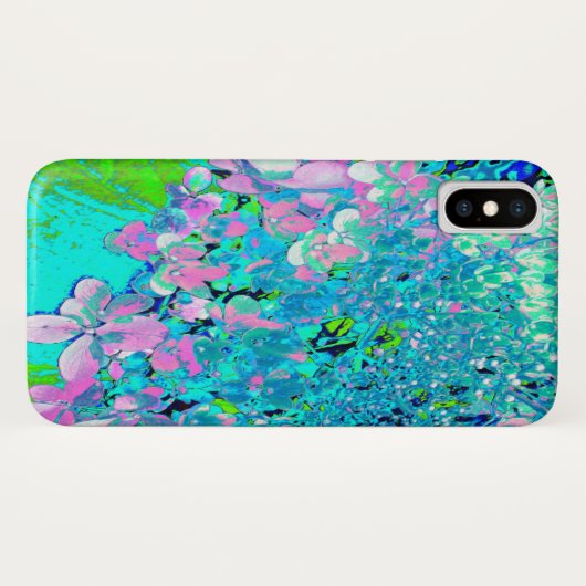 Elegantes rosa und blaues Limelight Hydrangea Case-Mate iPhone Hülle (Rückseite (Horizontal))