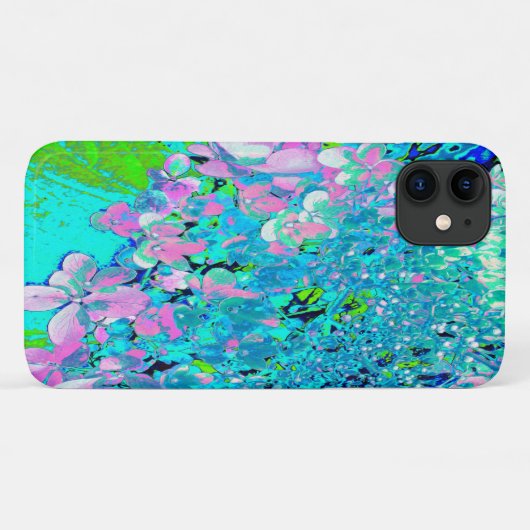 Elegantes rosa und blaues Limelight Hydrangea Case-Mate iPhone Hülle (Rückseite (Horizontal))